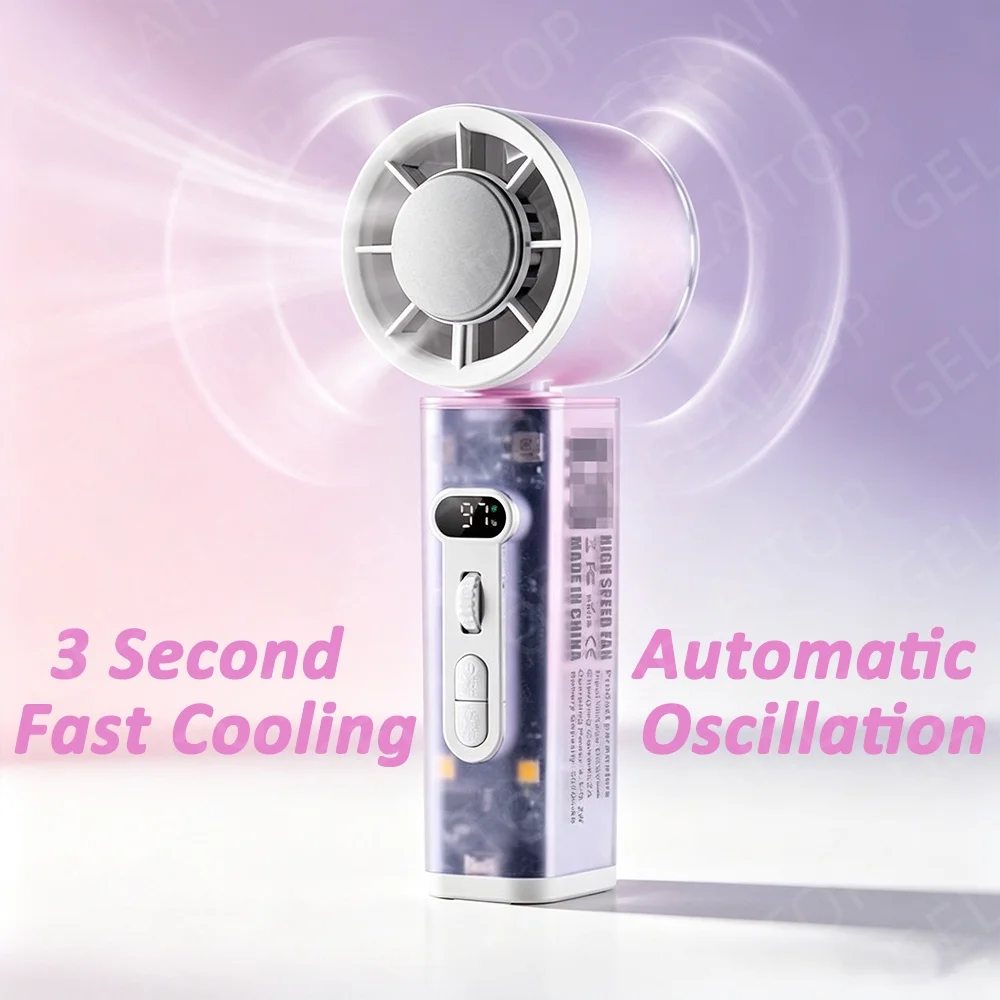 Home Office Jobs - 2026 Portable Handheld Fan Auto Oscillation