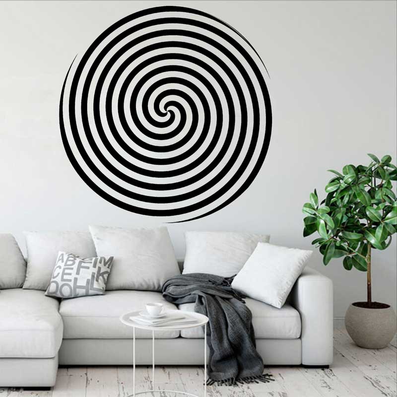 Home Office Wallpaper - Circle Design Spiral Vision Wall Sticker