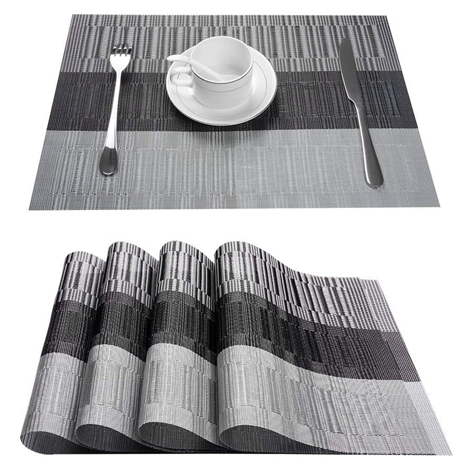 Desktop Organizer Bamboo - Placemats for Dining Table PVC Bamboo