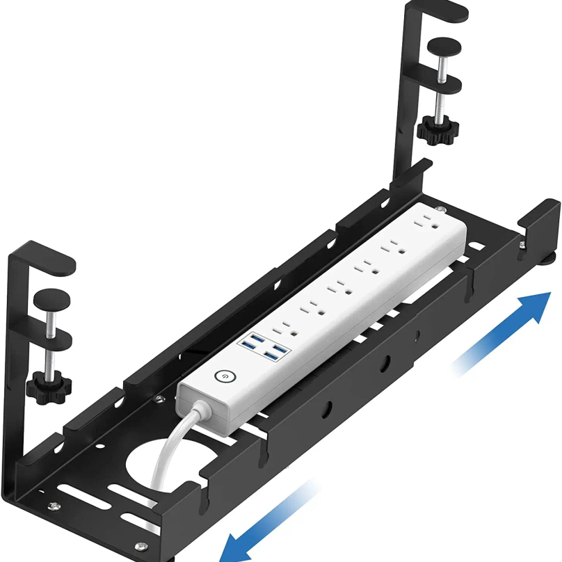 Power Strip Desk - No Drilling Extendable Under Desk Cable