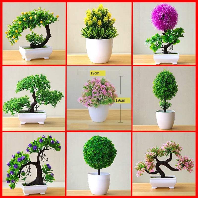 Home Office Word - Artificial Small Tree Potted Plant Fake
