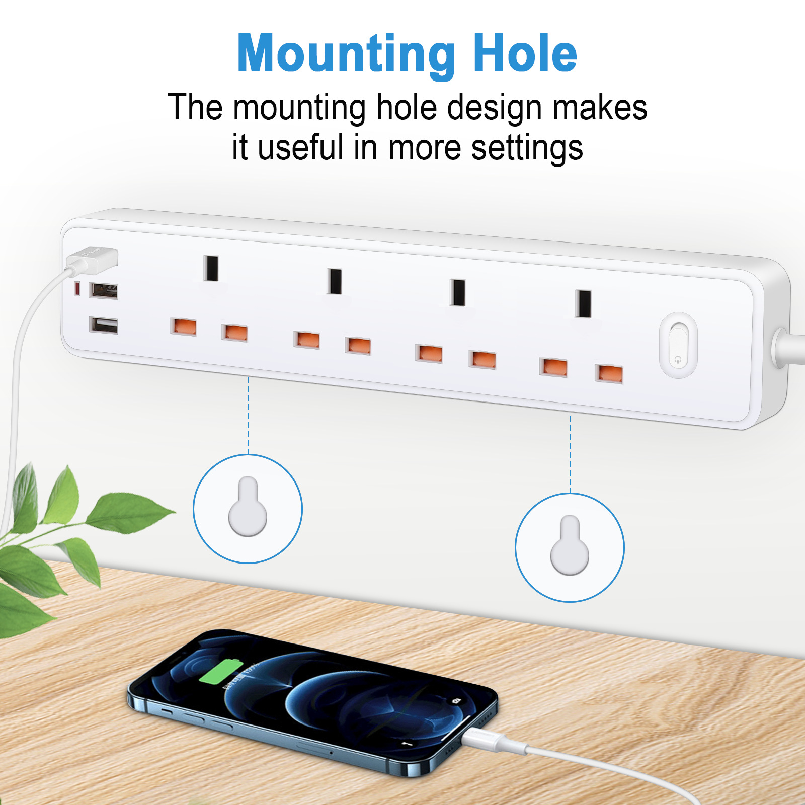 Power Strip Electric Socket UK - Power Strip Desk ulasan dan harga