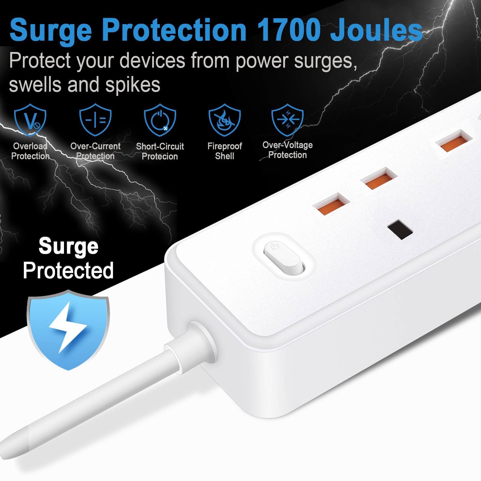 Power Strip Electric Socket UK - Power Strip Desk ulasan dan harga