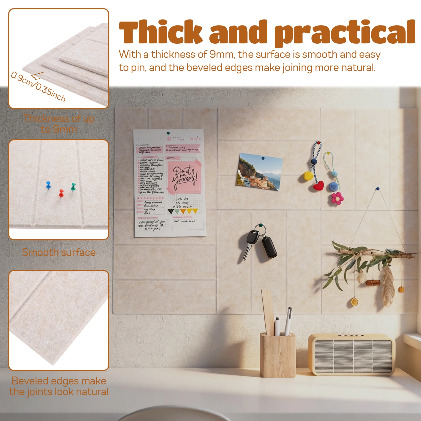 6/12 Pcs Felt Bulletin Board T - Home Office Alternative ulasan dan harga