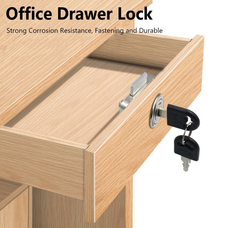 Sleek Zinc Alloy Security Lock - Home Office Desk With Drawers ulasan dan harga