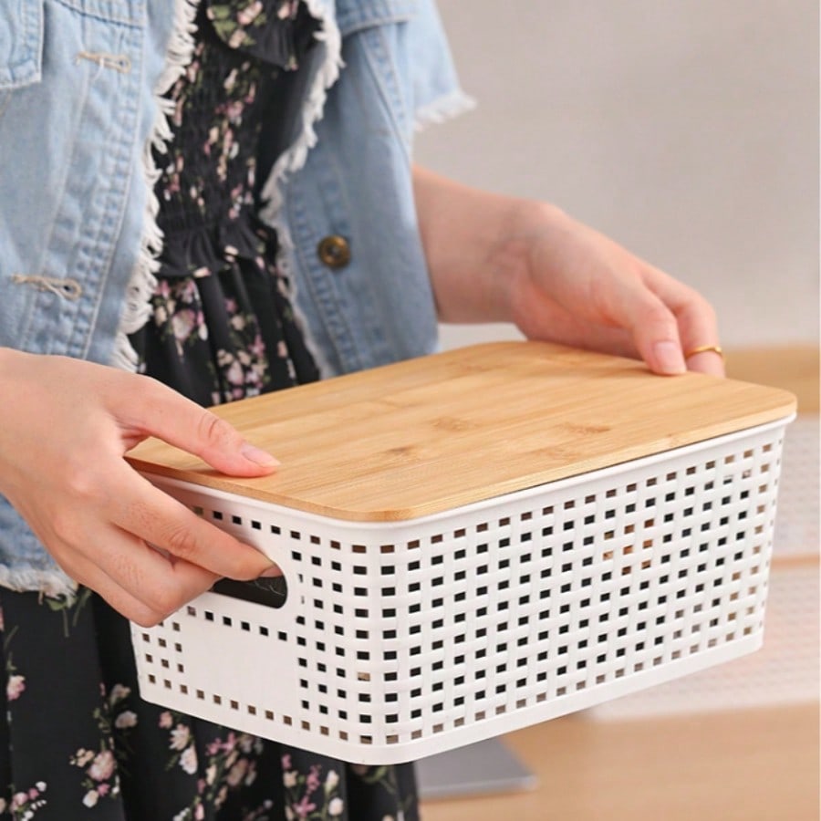 6 Pack Stackable Storage Bins  - Desktop Organizer Bamboo ulasan dan harga