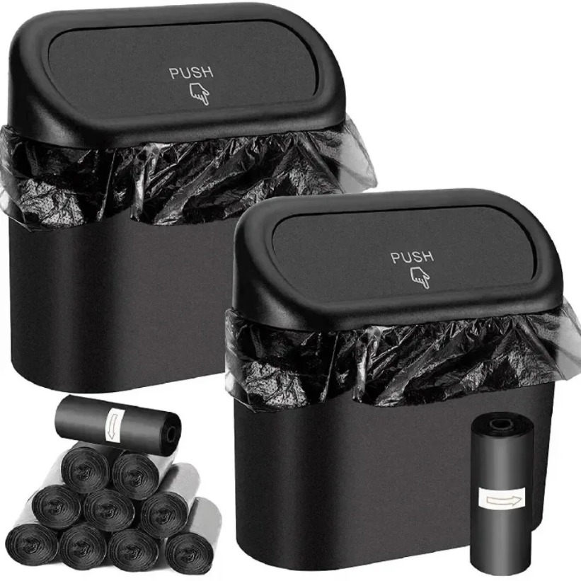 New Car Trash Can (with Lid) 3 - Home Office Call Center ulasan dan harga