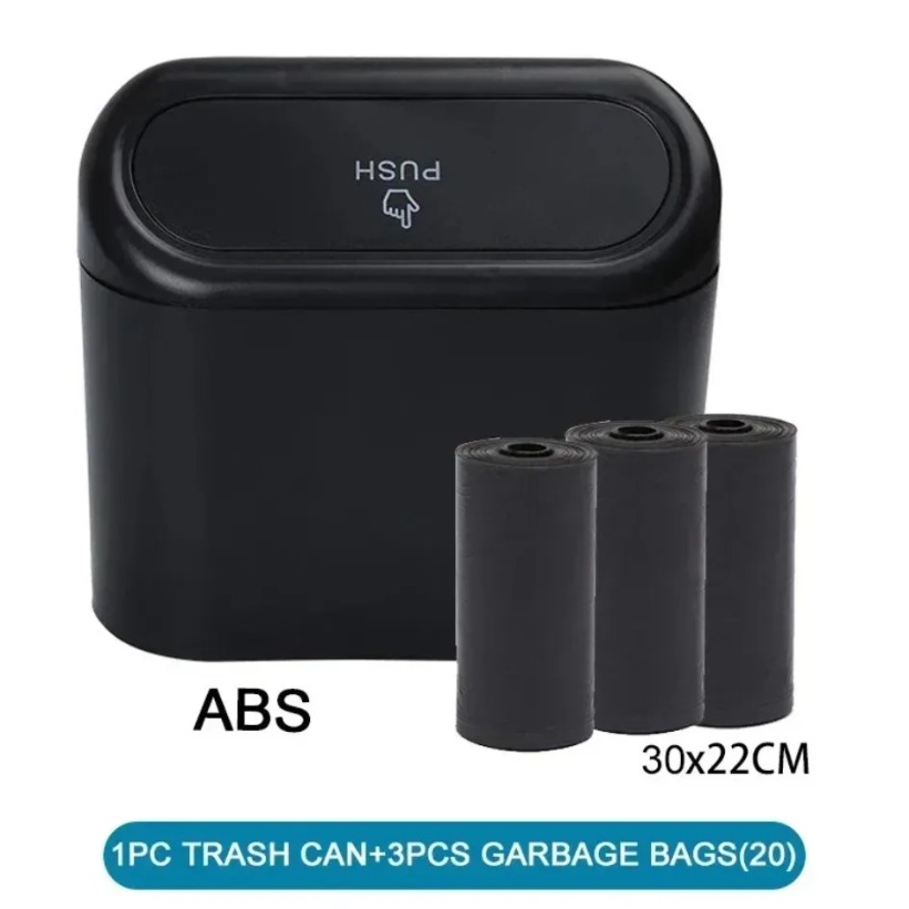 New Car Trash Can (with Lid) 3 - Home Office Call Center ulasan dan harga