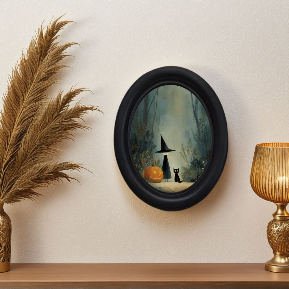A 3D Vintage Halloween Witch a - Home Office Wallpaper ulasan dan harga