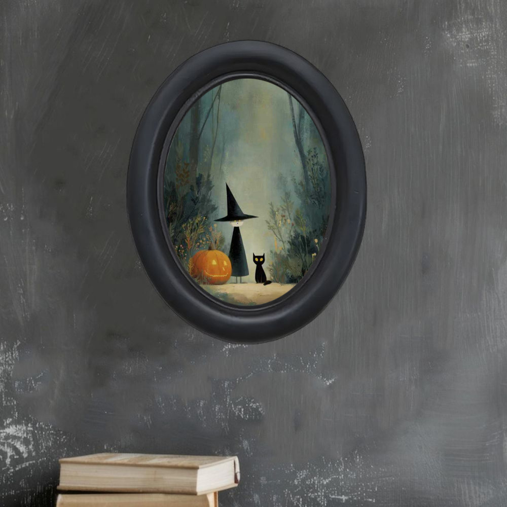 A 3D Vintage Halloween Witch a - Home Office Wallpaper ulasan dan harga