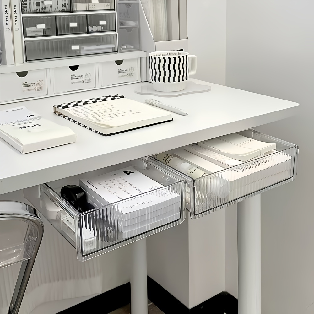 1pc Under Desk Clear Drawer Or - Home Office Desk With Drawers ulasan dan harga