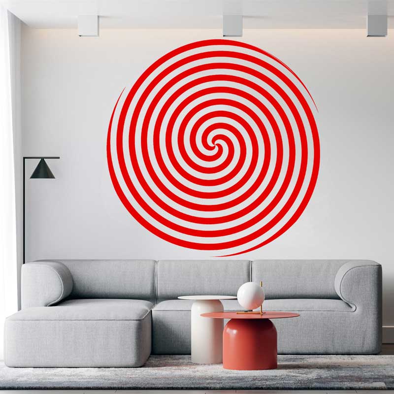 Circle Design Spiral Vision Wa - Home Office Wallpaper ulasan dan harga