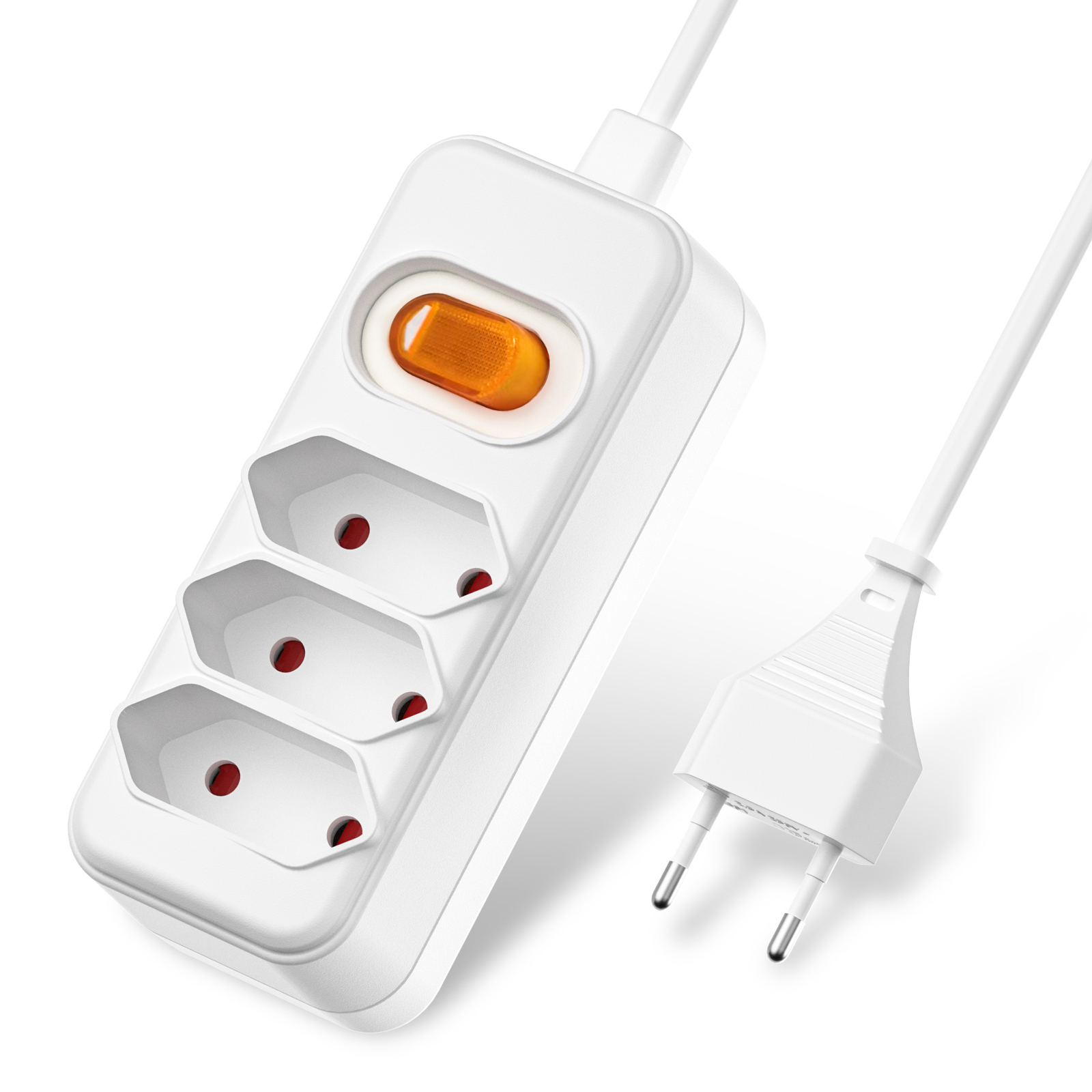 European EU 2 Prong Power Sock - Power Strip Desk ulasan dan harga