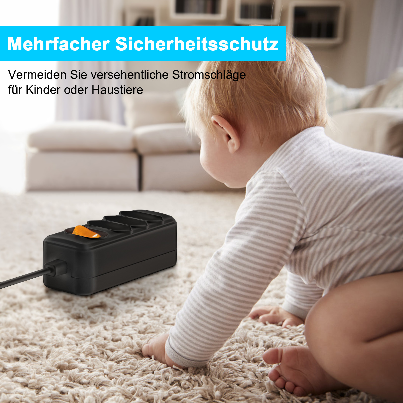 European EU 2 Prong Power Sock - Power Strip Desk ulasan dan harga