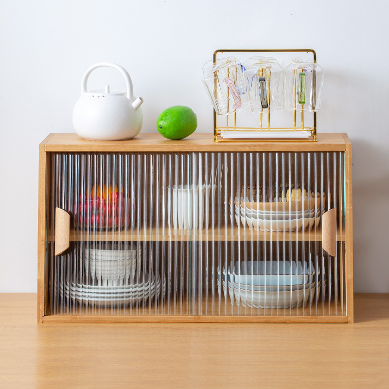 Japanese Style Solid Wood Kitc - Desktop Organizer Bamboo ulasan dan harga