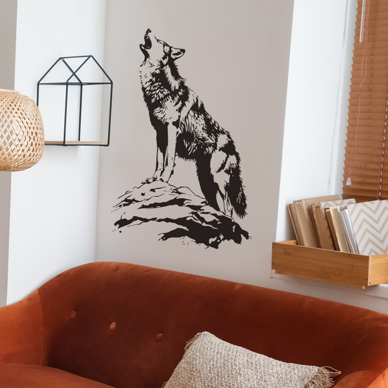 Animal Poster 3D Lone Wolf How - Home Office Wallpaper ulasan dan harga