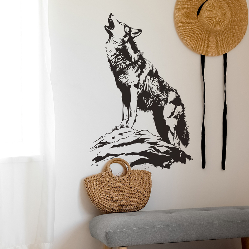 Animal Poster 3D Lone Wolf How - Home Office Wallpaper ulasan dan harga
