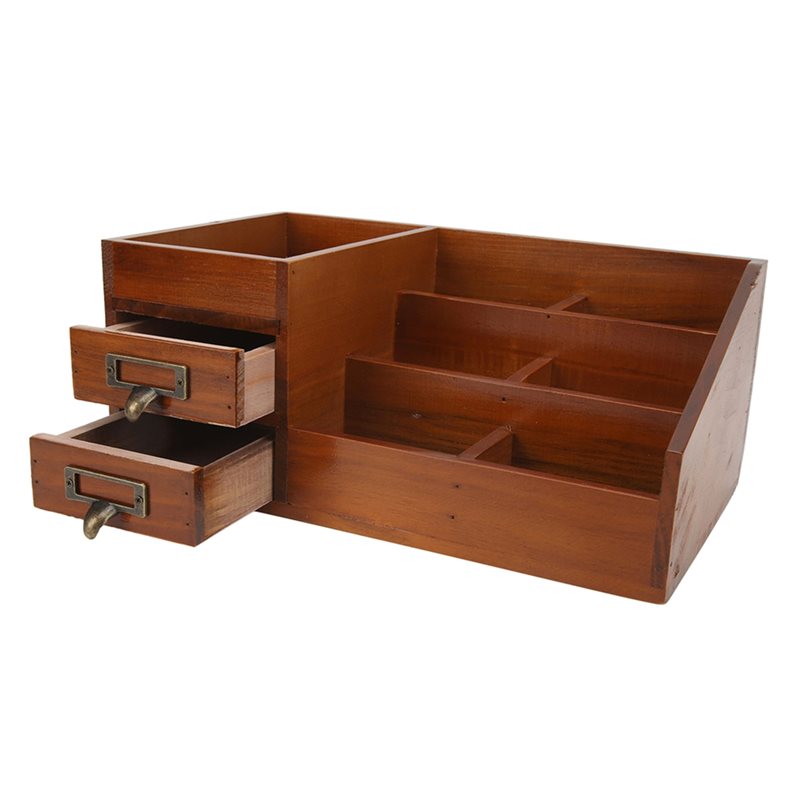 CHCH Wooden Storage Cabinet Re - Desktop Organizer Bamboo ulasan dan harga