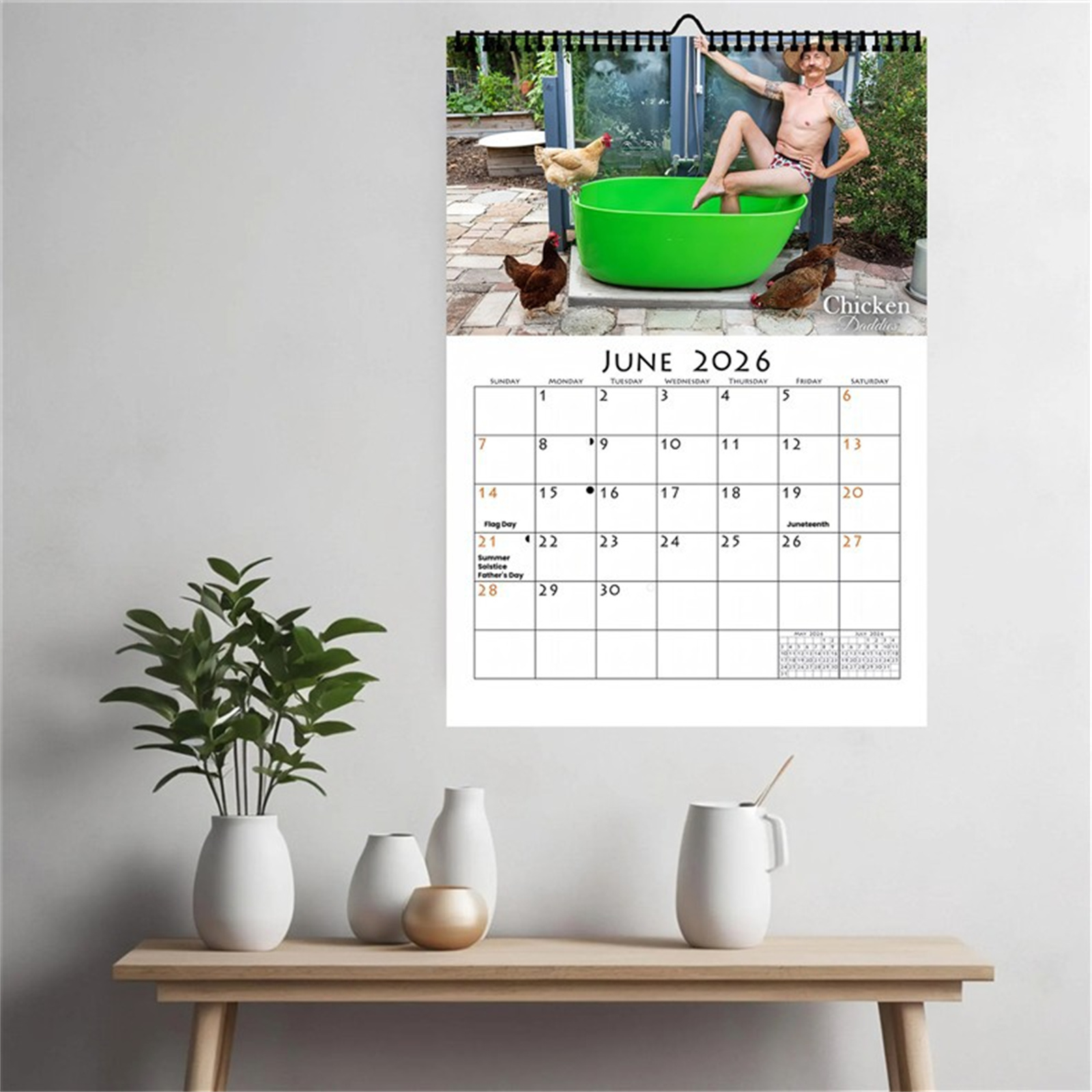 2026 Funny Chicken Daddy Wall  - Home Office Wallpaper ulasan dan harga