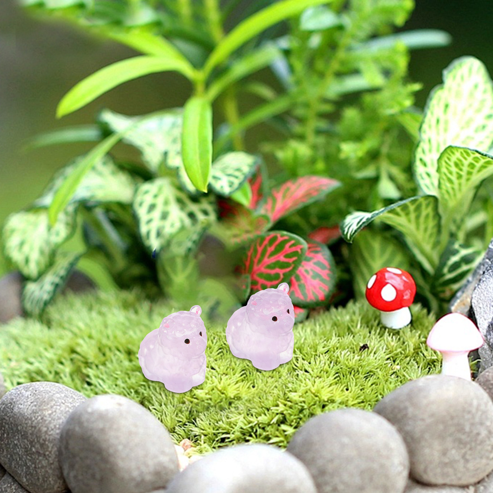12Pcs Mini Resin Alpaca Figuri - Home Office Of Microsoft ulasan dan harga