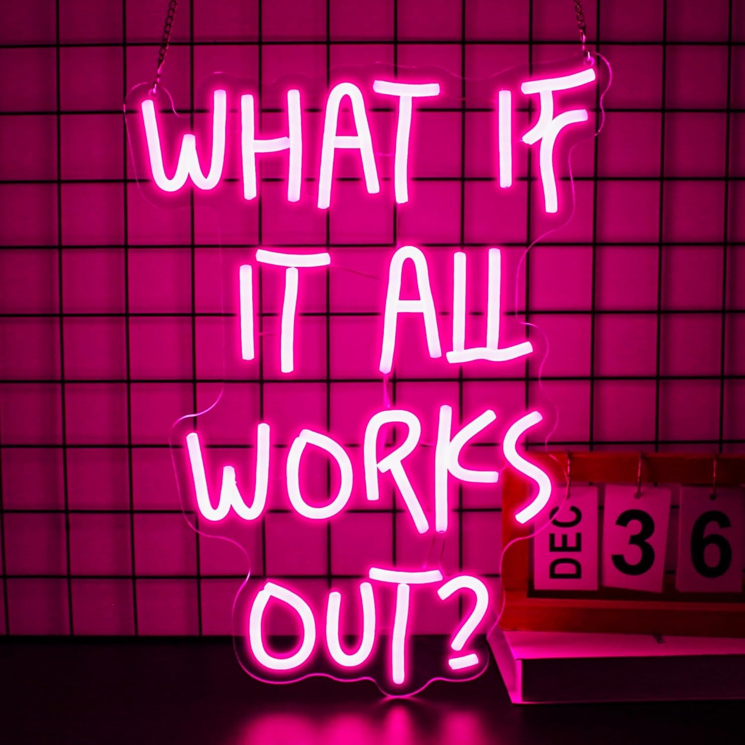 What If It All Works Out? Neon - Home Office What Is It ulasan dan harga