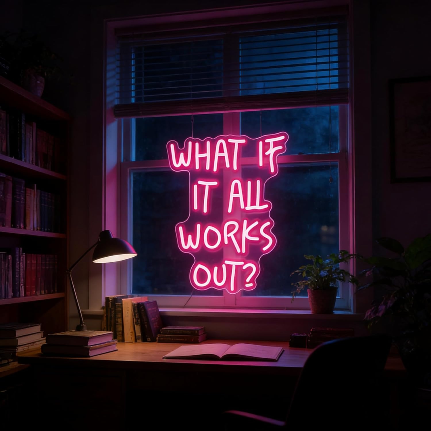 What If It All Works Out? Neon - Home Office What Is It ulasan dan harga