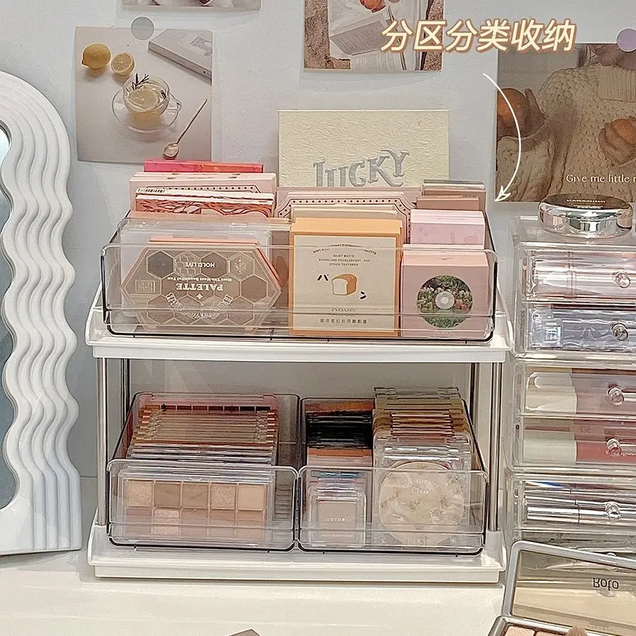 Eyeshadow Tray Desktop Cosmeti - Desktop Organizer Bamboo ulasan dan harga