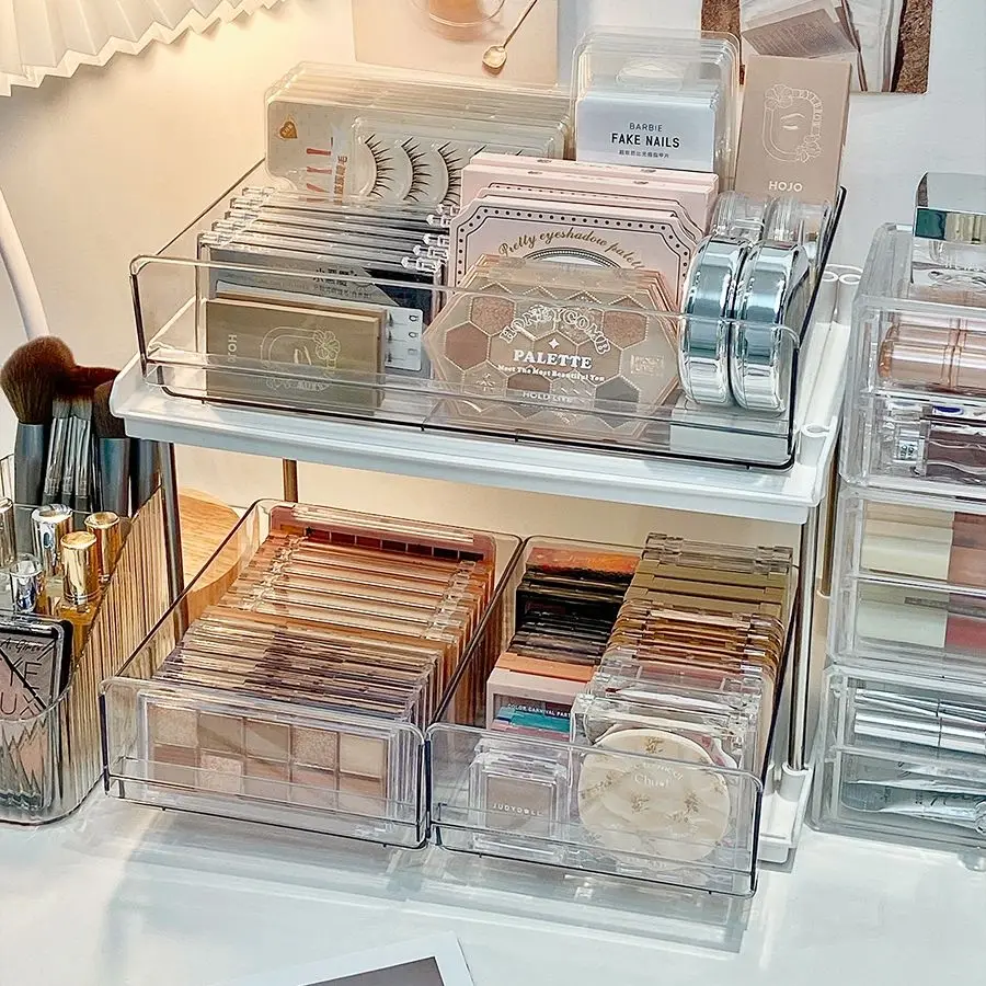 Eyeshadow Tray Desktop Cosmeti - Desktop Organizer Bamboo ulasan dan harga