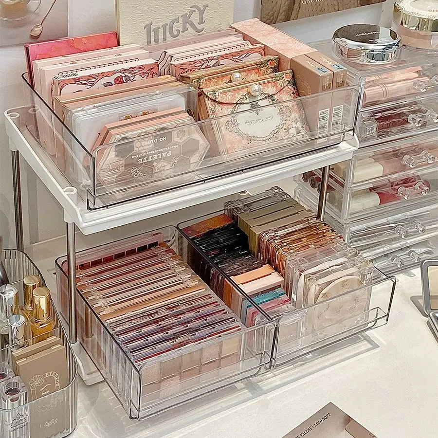 Eyeshadow Tray Desktop Cosmeti - Desktop Organizer Bamboo ulasan dan harga