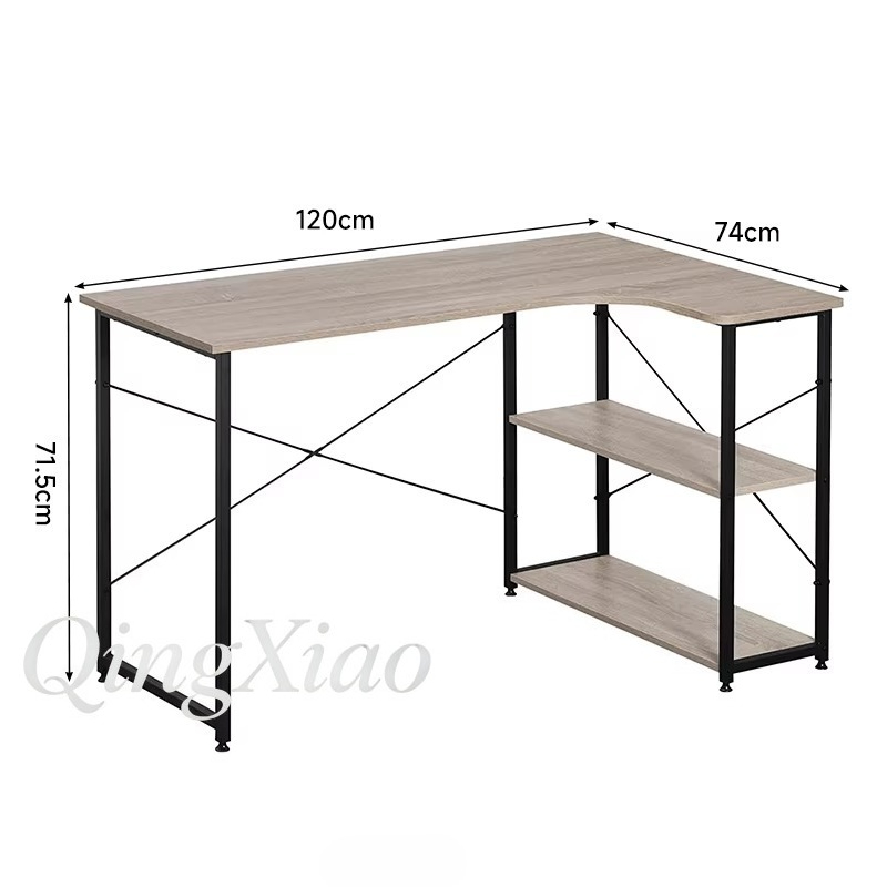 L Shaped Corner Desk With Book - Home Office Desk With Drawers ulasan dan harga