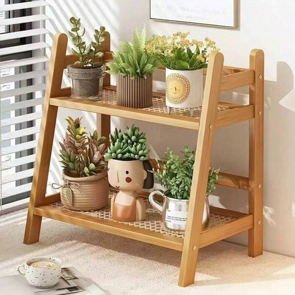 2-Tier Bamboo Countertop Stora - Desktop Organizer Bamboo ulasan dan harga