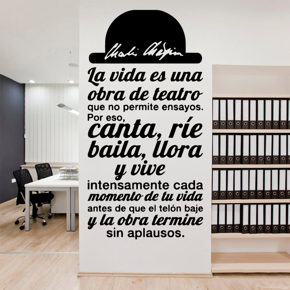 1 pc Spanish Motivational text - Home Office Wallpaper ulasan dan harga