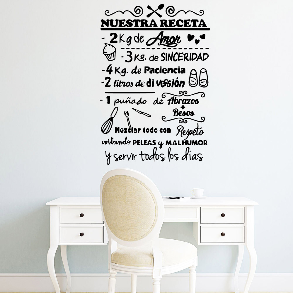 1 pc Spanish Motivational text - Home Office Wallpaper ulasan dan harga
