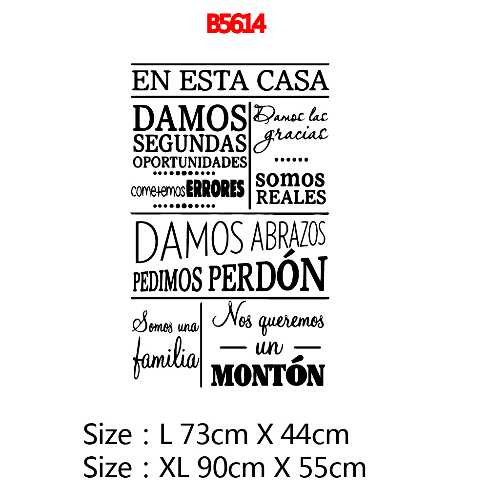 1 pc Spanish Motivational text - Home Office Wallpaper ulasan dan harga