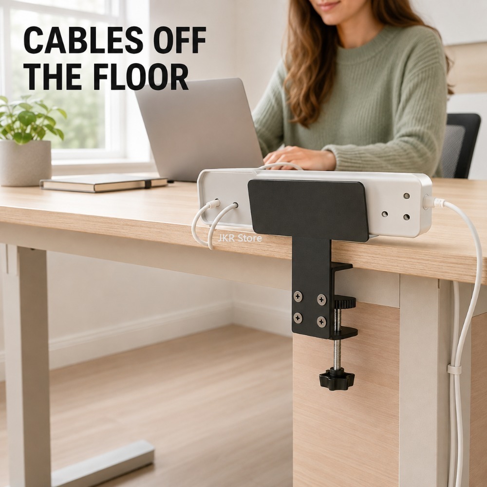 Under Desk Cable Organizer Tra - Power Strip Desk ulasan dan harga