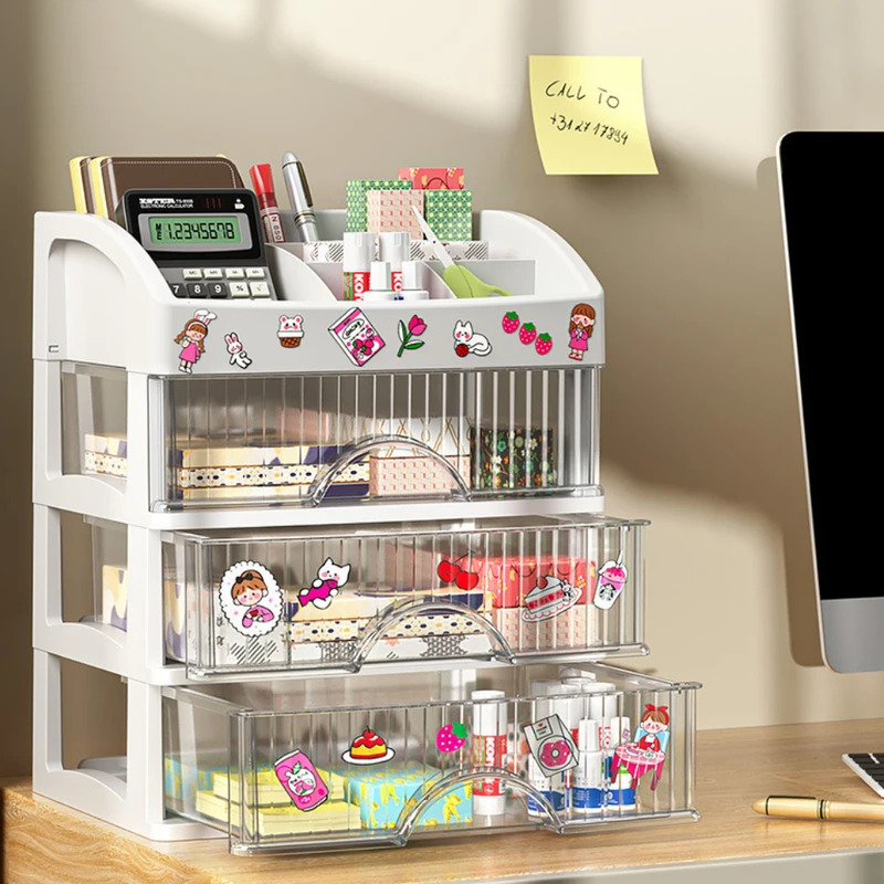 Drawer Style Storage Box Trans - Home Office Desk With Drawers ulasan dan harga