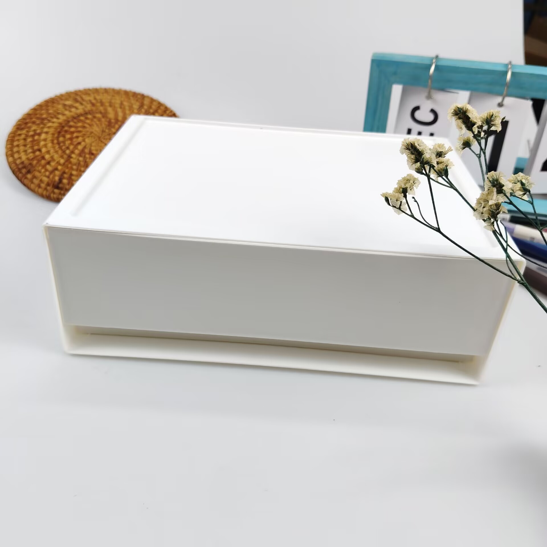Desktop Storage Box, Drawer, C - Home Office Desk With Drawers ulasan dan harga