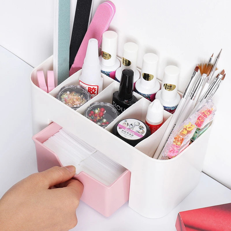 Nail Art Organizer Desktop Dra - Home Office Desk With Drawers ulasan dan harga