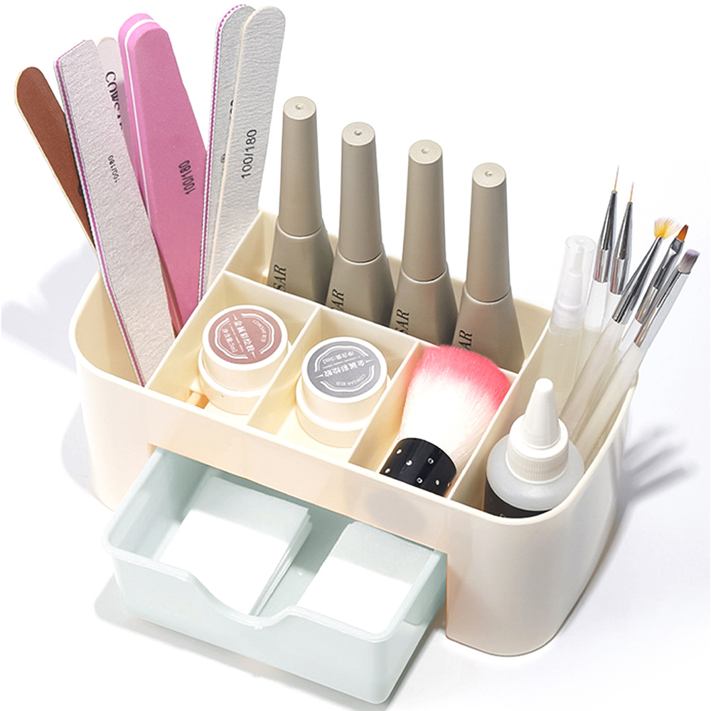 Nail Art Organizer Desktop Dra - Home Office Desk With Drawers ulasan dan harga