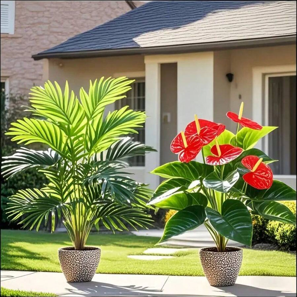 2sets Large Artificial Palm Pl - Home Office Word ulasan dan harga