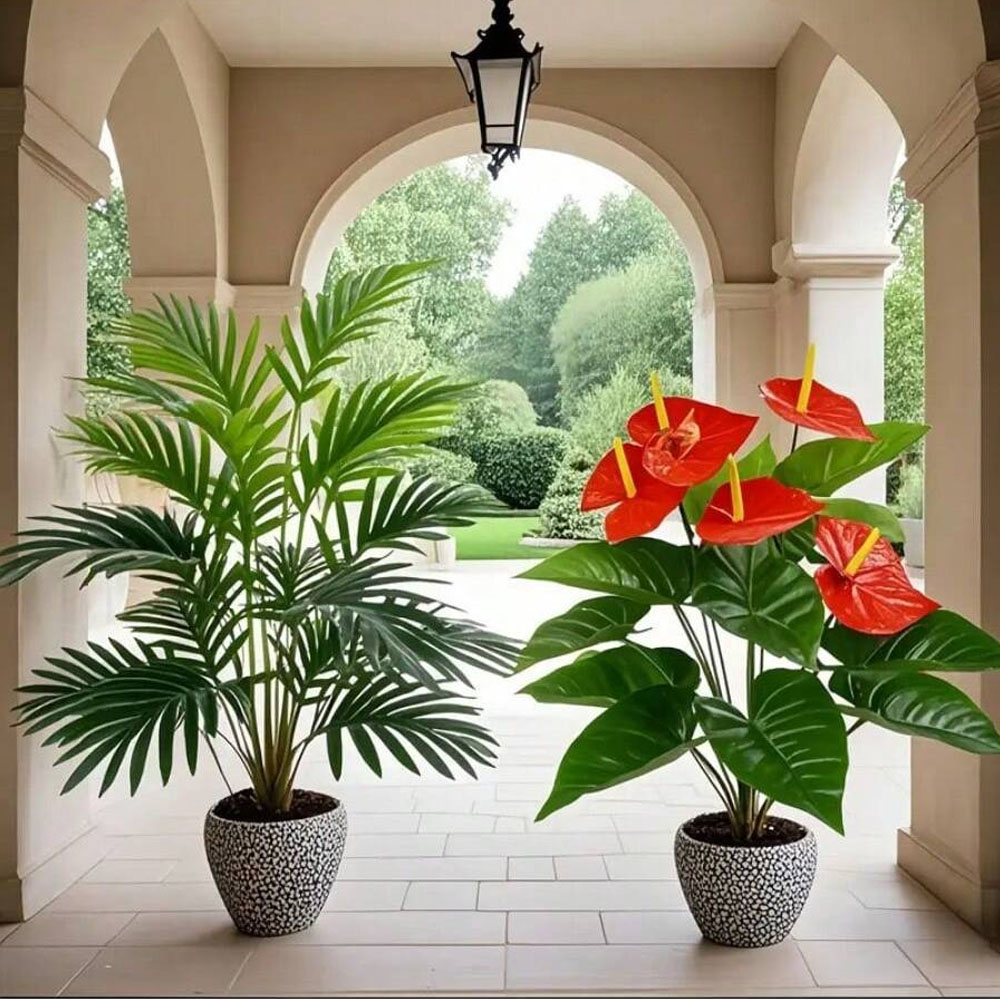 2sets Large Artificial Palm Pl - Home Office Word ulasan dan harga