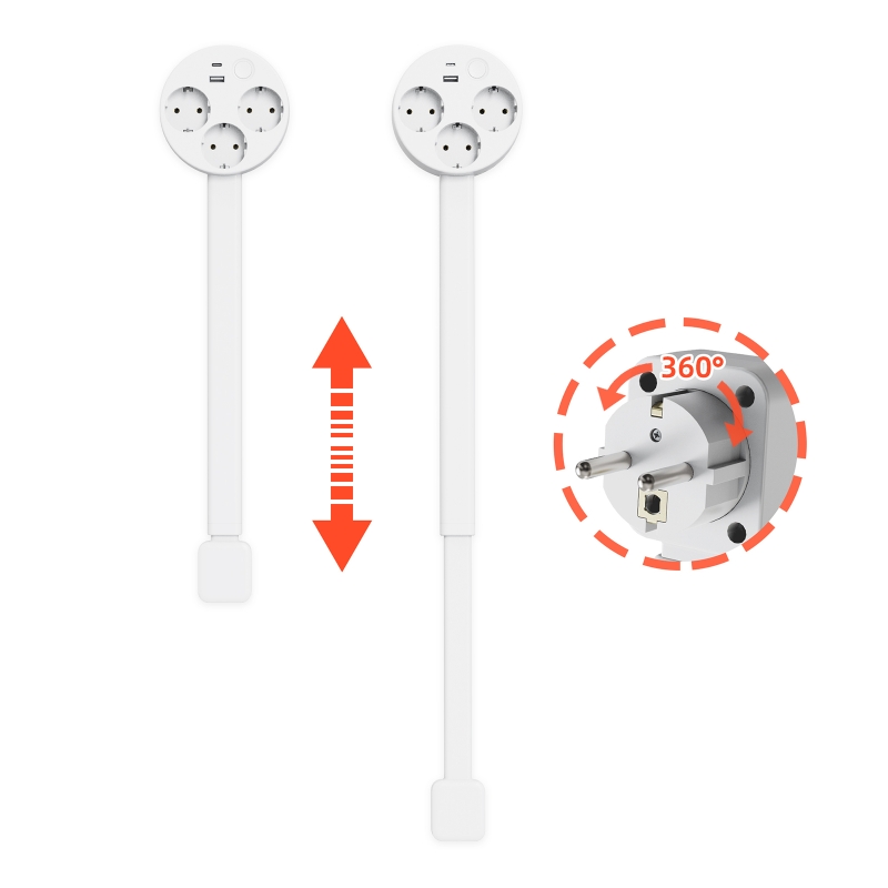 Electrical Outlet Extender Adj - Power Strip Desk ulasan dan harga