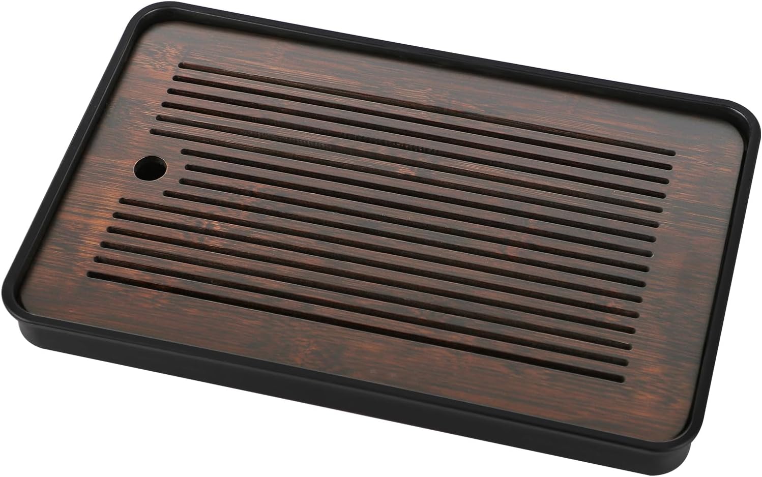 Natural Bamboo Tea Tray with H - Desktop Organizer Bamboo ulasan dan harga