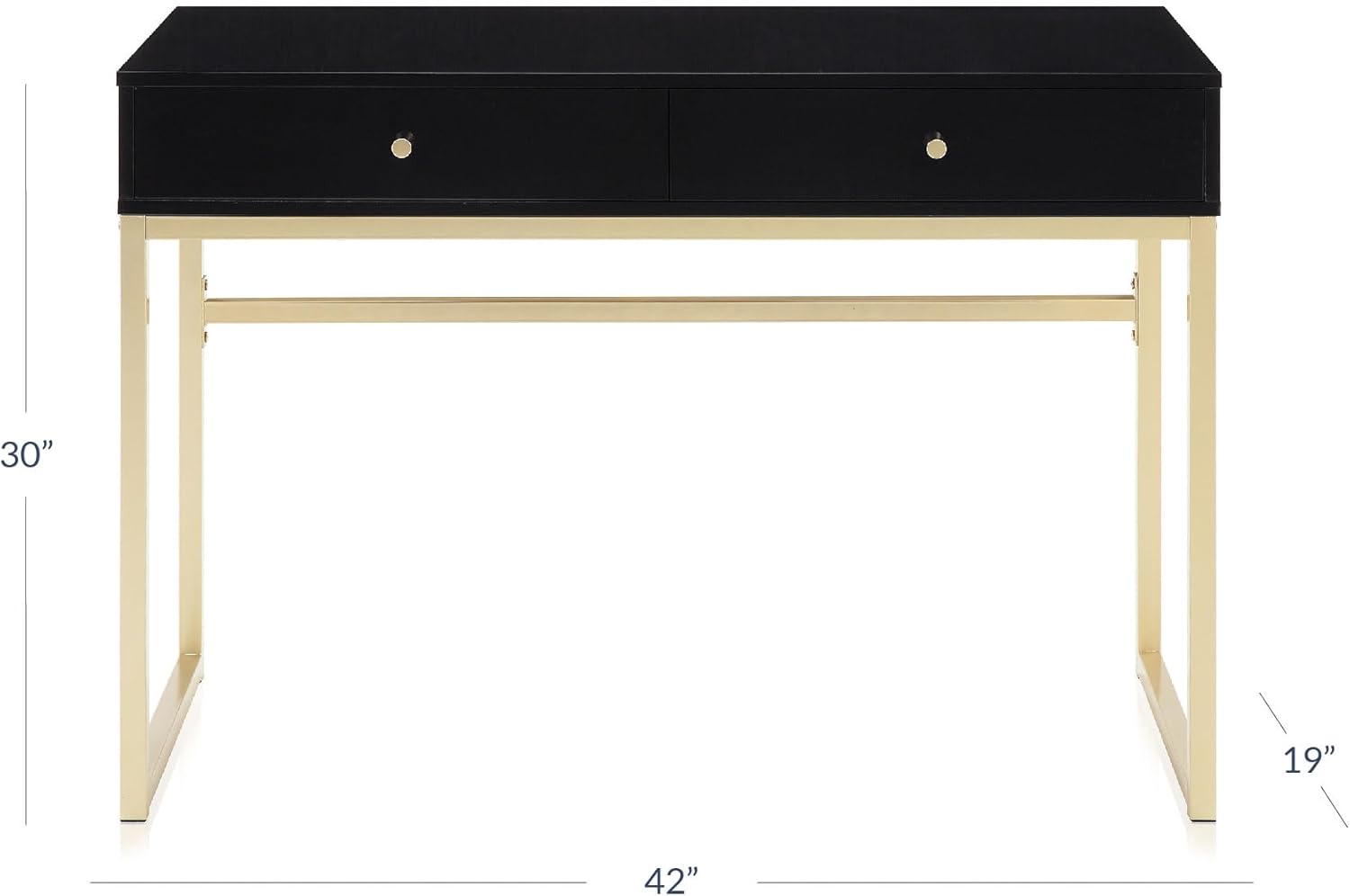 42 Inch Makeup Vanity or Home  - Home Office Desk With Drawers ulasan dan harga