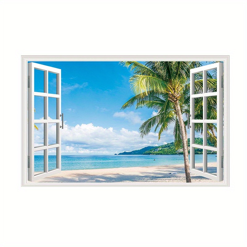 3D Wall Stickers Fake Window S - Home Office Wallpaper ulasan dan harga