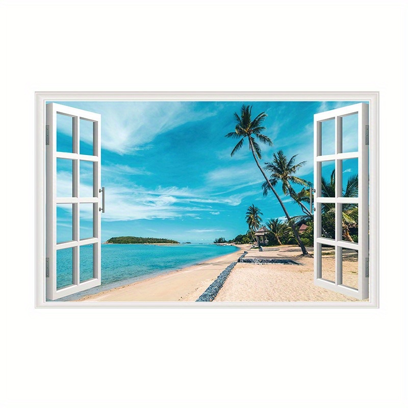 3D Wall Stickers Fake Window S - Home Office Wallpaper ulasan dan harga