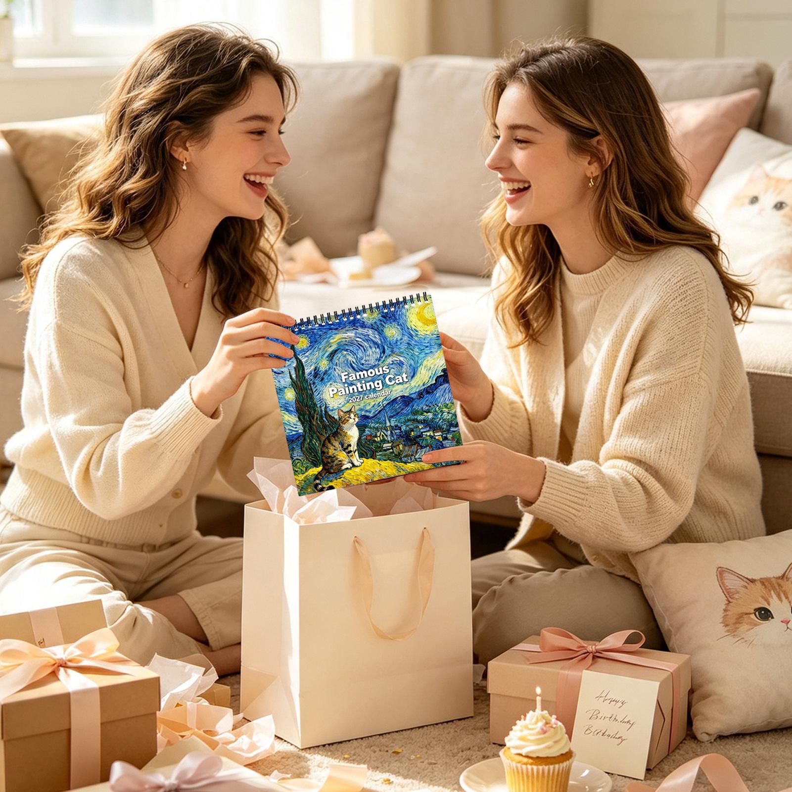 2027 Wall Calendar Cat Starlig - Home Office Wallpaper ulasan dan harga