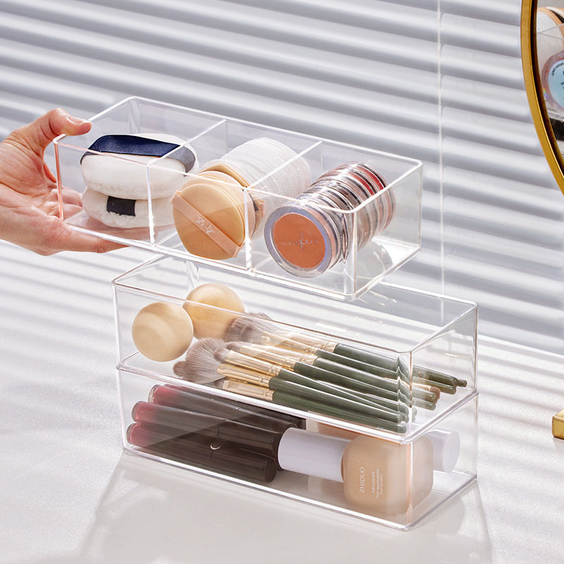 Acrylic Cosmetics Storage Box  - Home Office Desk With Drawers ulasan dan harga