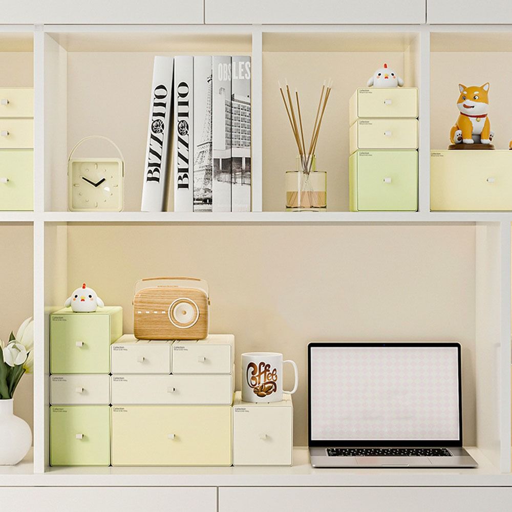 Colorful Desktop Stackable Org - Home Office Desk With Drawers ulasan dan harga