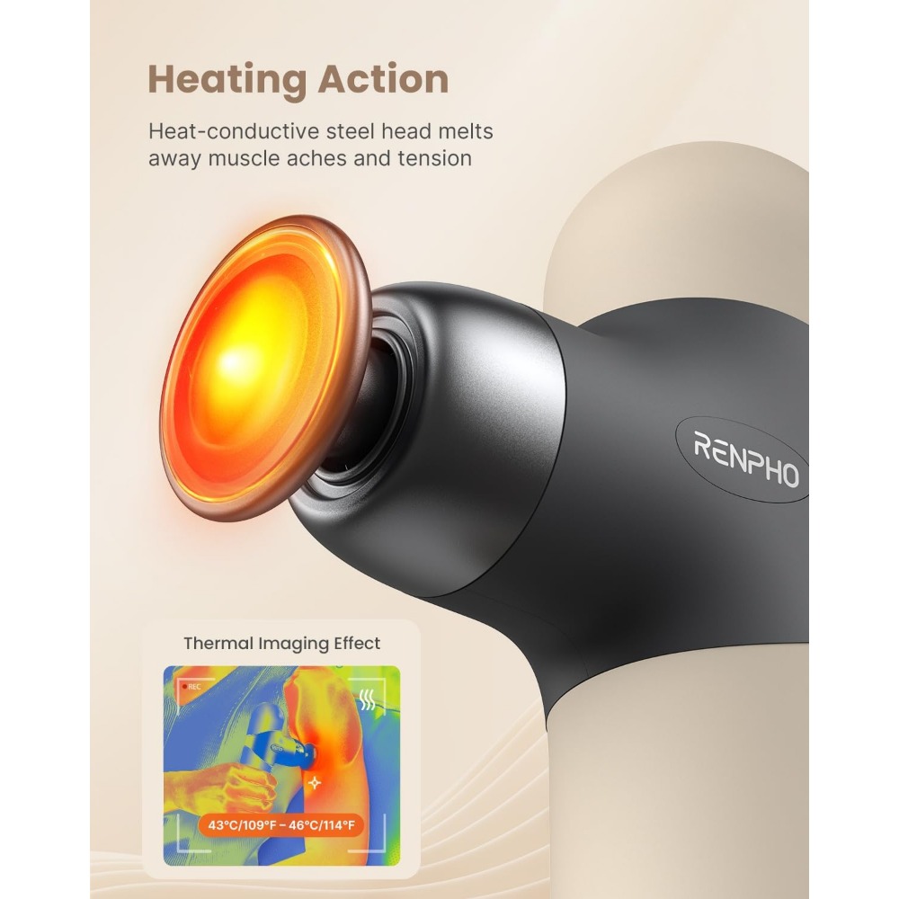 Heat Massage Gun: 4 Speeds, Co - Home Office Alternative ulasan dan harga